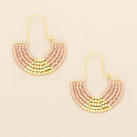 CHROMACOLOUR MIYUKO U-HOOP EARRING | BLUSH & GOLD-Jewellery-SCOUT-Coriander