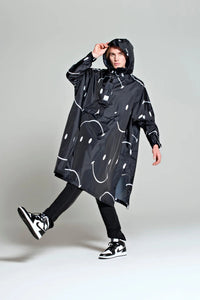 CLASSIC SMILE PONCHO-Jackets & Sweaters-RAIN KISS-Coriander