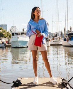 CLUTCH BAG | POPPY-Bags & Wallets-LOUENHIDE-Coriander
