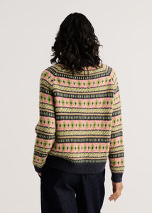 COLLARED SWEATER JACKET | FAIR ISLE-Jackets & Sweaters-ZAKET & PLOVER-Coriander