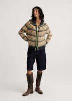 COLLARED SWEATER JACKET | FAIR ISLE-Jackets & Sweaters-ZAKET & PLOVER-Coriander