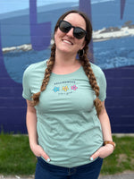COLLINGWOOD T-SHIRT | FLOWERS-Top-LIFE IS GOOD-XSMALL-SAGE-Coriander