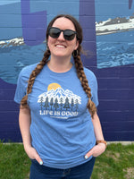 COLLINGWOOD T-SHIRT | MOUNTAINS & TREES-Top-LIFE IS GOOD-SMALL-DENIM-Coriander
