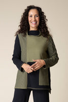 COLOURBLOCKED TUNIC-Jackets & Sweaters-HABITAT-SMALL-Black-Coriander