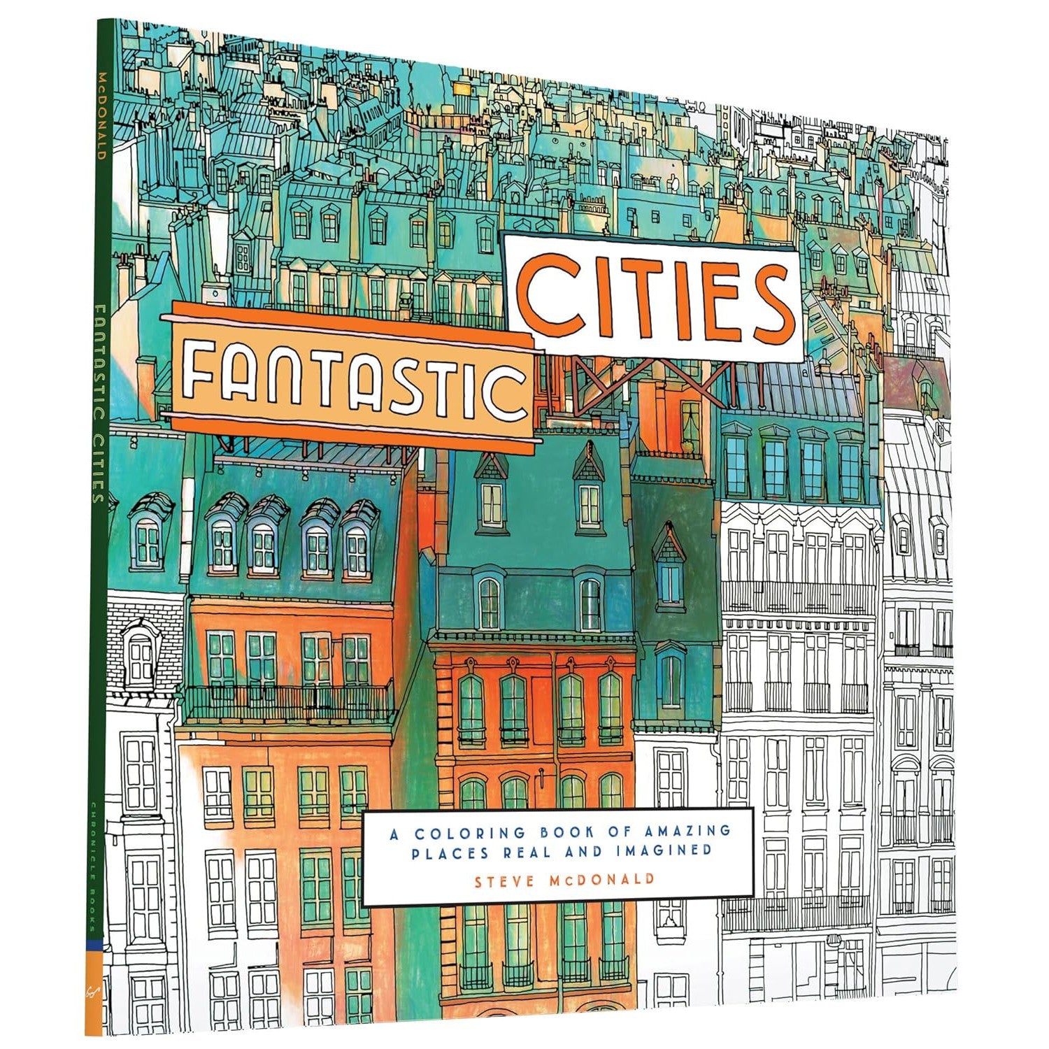 COLOURING BOOK | AMAZING PLACES REAL AND IMAGINED: FANTASTIC CITIES-Books & Stationery-RAINCOAST-Coriander