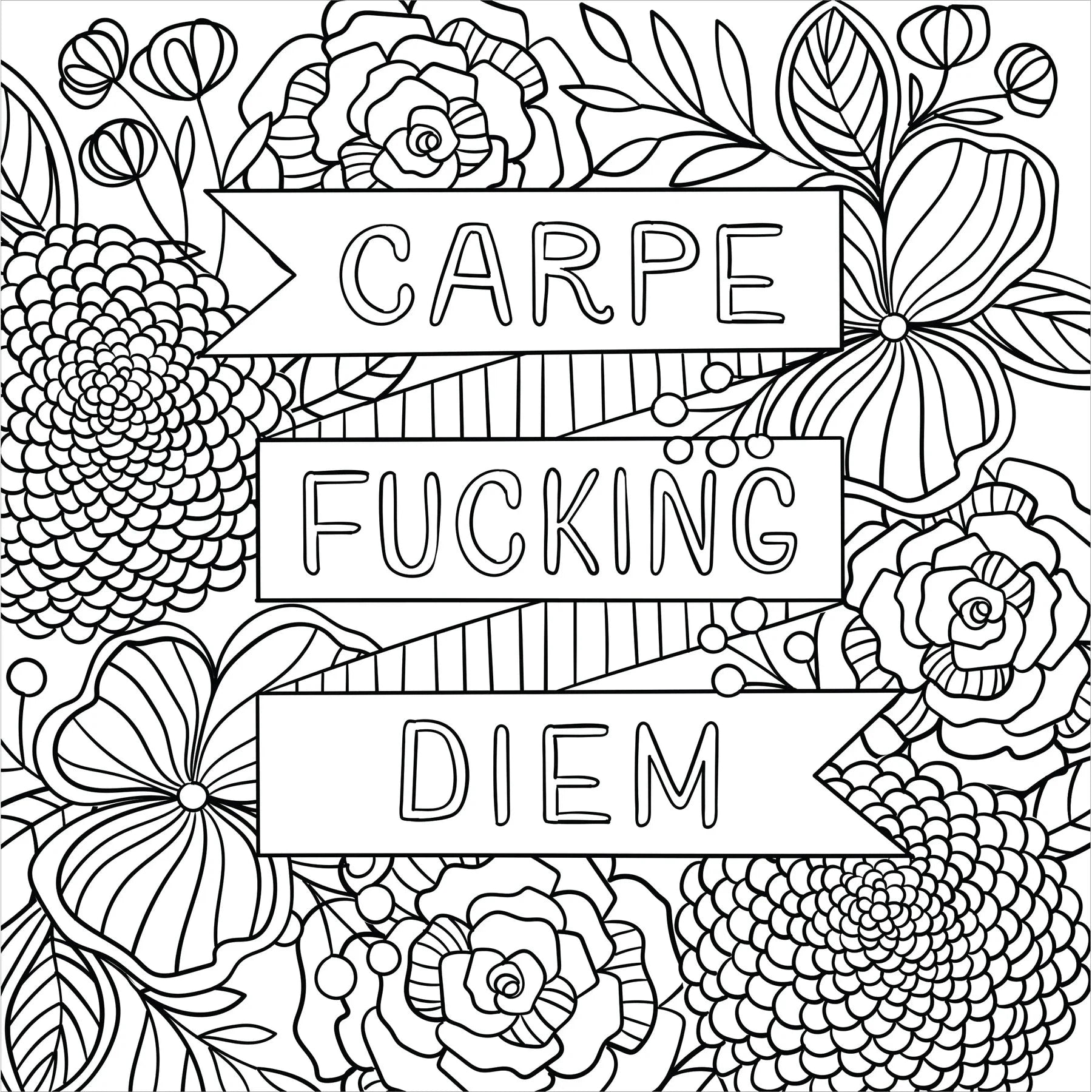 COLOURING BOOK | INNER F*CKING PEACE-Books & Stationery-PETER PAUPER PRESS-Coriander