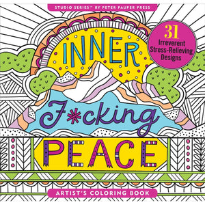 COLOURING BOOK | INNER F*CKING PEACE-Books & Stationery-PETER PAUPER PRESS-Coriander