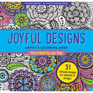 COLOURING BOOK | JOYFUL DESIGNS-Books & Stationery-PETER PAUPER PRESS-Coriander