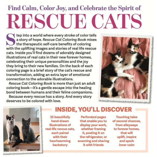 COLOURING BOOK | RESCUE CATS-Uncategorised-RAINCOAST-Coriander