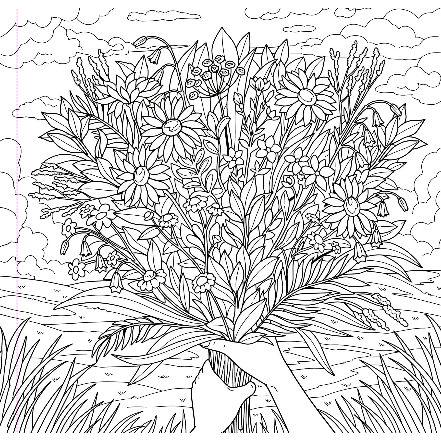COLOURING BOOK | WILDFLOWERS-Books & Stationery-PETER PAUPER PRESS-Coriander