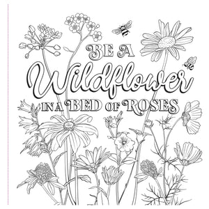 COLOURING BOOK | WILDFLOWERS-Books & Stationery-PETER PAUPER PRESS-Coriander