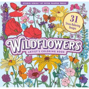 COLOURING BOOK | WILDFLOWERS-Books & Stationery-PETER PAUPER PRESS-Coriander