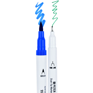 COLOURING MARKERS | SET OF 60 DUAL-TIP-Books & Stationery-PETER PAUPER PRESS-Coriander