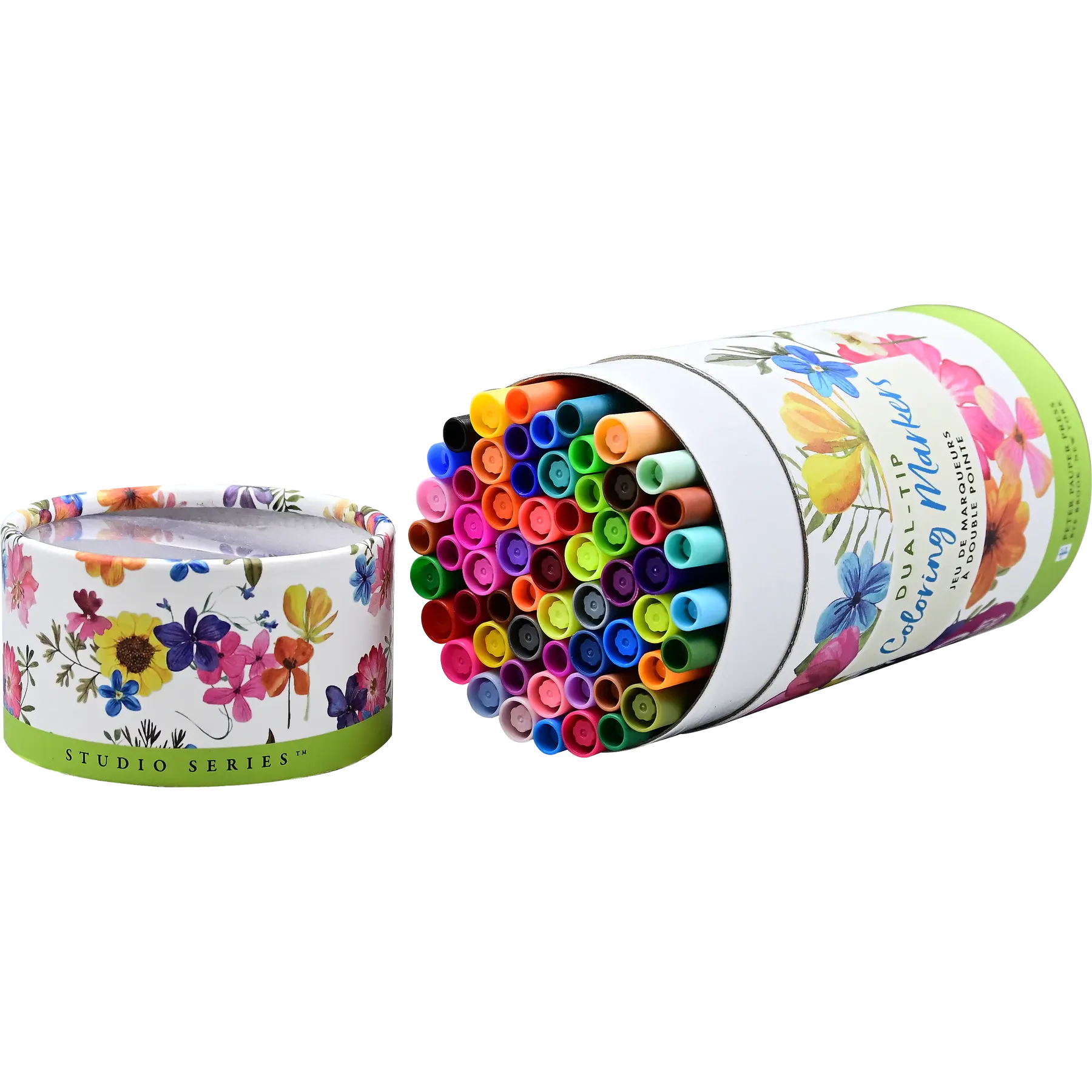 COLOURING MARKERS | SET OF 60 DUAL-TIP-Books & Stationery-PETER PAUPER PRESS-Coriander