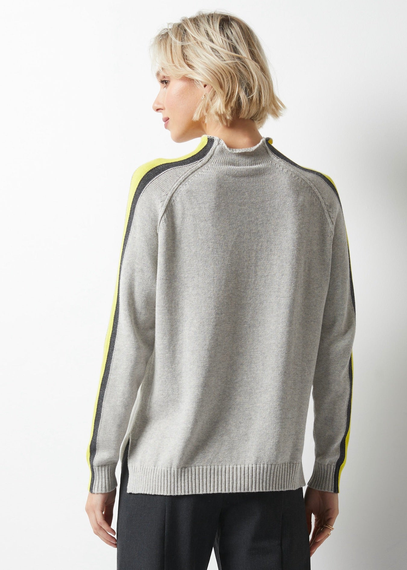 CONTRAST FUNNEL NECK-Jackets & Sweaters-ZAKET & PLOVER-Coriander