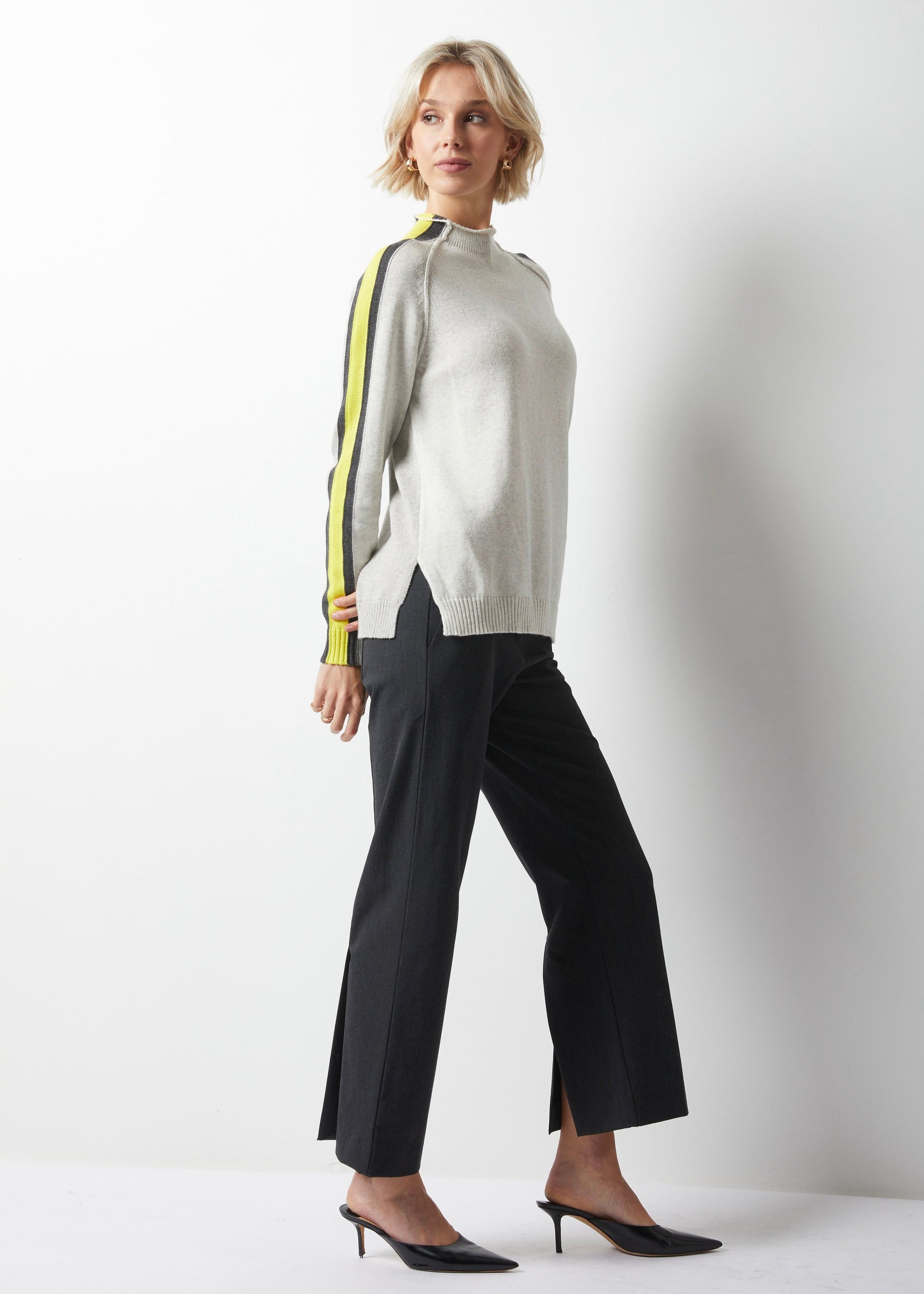 CONTRAST FUNNEL NECK-Jackets & Sweaters-ZAKET & PLOVER-Coriander