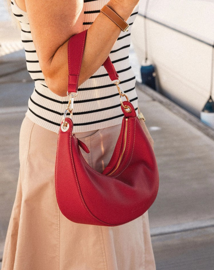 CORFU SHOULDER BAG-Bags & Wallets-LOUENHIDE-RED-Coriander