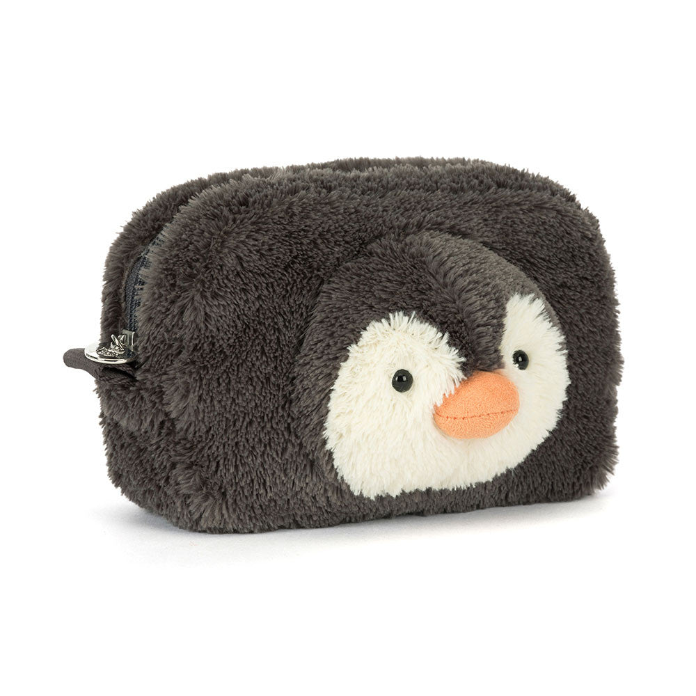COSMETIC BAG: PEANUT PENGUIN POUCH-Bags & Wallets-JELLYCAT-Coriander