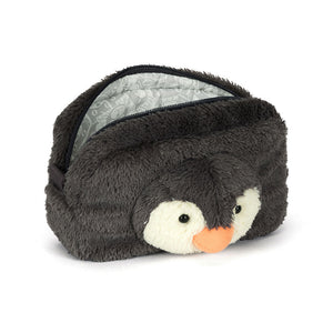 COSMETIC BAG: PEANUT PENGUIN POUCH-Bags & Wallets-JELLYCAT-Coriander