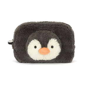 COSMETIC BAG: PEANUT PENGUIN POUCH-Bags & Wallets-JELLYCAT-Coriander