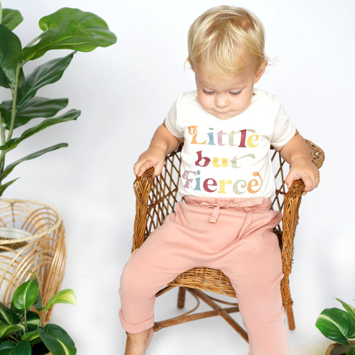 COTTON BABY JOGGERS - DUSTY ROSE-Baby Clothes-EMERSON AND FRIENDS-Coriander