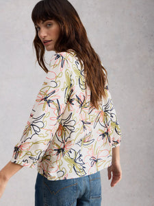 COTTON BLOUSE | RUBY-Tops-WHITE STUFF-Coriander