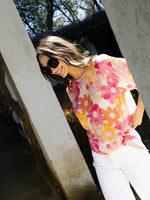 COTTON GAUZE BLOUSE | SIDE TIE: DANDY-Top-CHARLIE B-Coriander