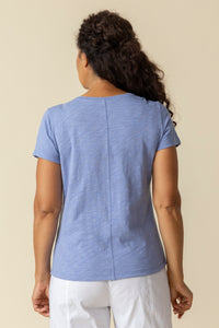 COVER STITCH TEE-Top-HABITAT-Coriander