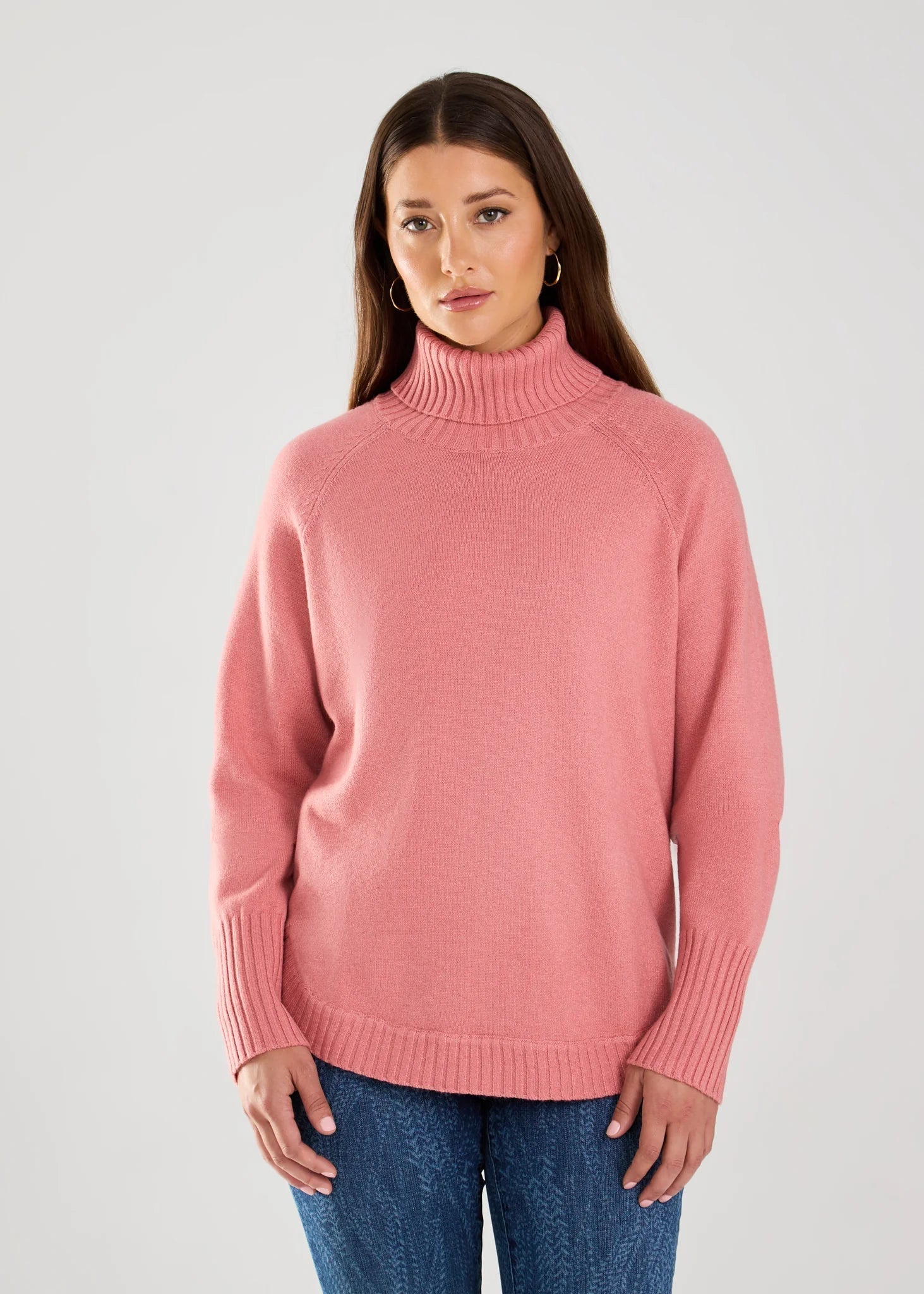 COWL TURTLENECK NECK SWEATER-Jackets & Sweaters-FRENCH DRESSING JEANS-XSMALL-Blue-Coriander