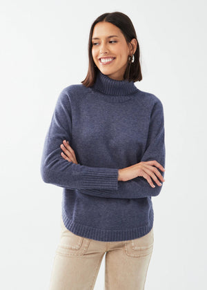 COWL TURTLENECK NECK SWEATER-Jackets & Sweaters-FRENCH DRESSING JEANS-XSMALL-Blue-Coriander