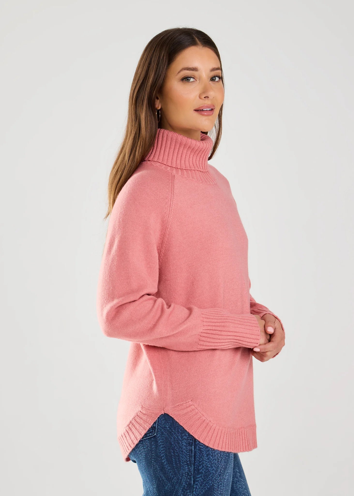 COWL TURTLENECK NECK SWEATER-Jackets & Sweaters-FRENCH DRESSING JEANS-XSMALL-LIGHT-Coriander