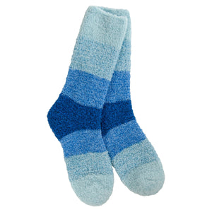COZY CREW OMBRE WOMEN'S SOCKS-Socks-WORLD'S SOFTEST-BLUE-Coriander