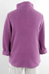 COZY DRAWSTRING PULLOVER - PLUM-Tops-ESCAPE-Coriander