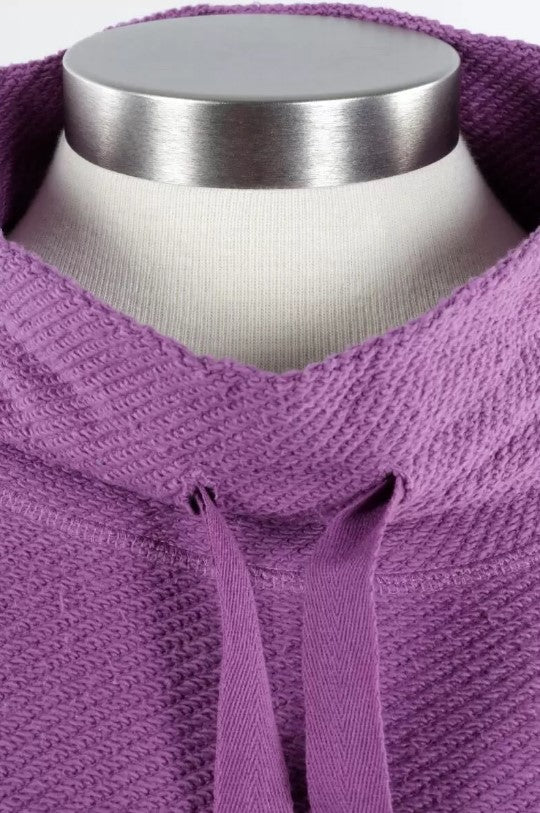 COZY DRAWSTRING PULLOVER - PLUM-Tops-ESCAPE-Coriander