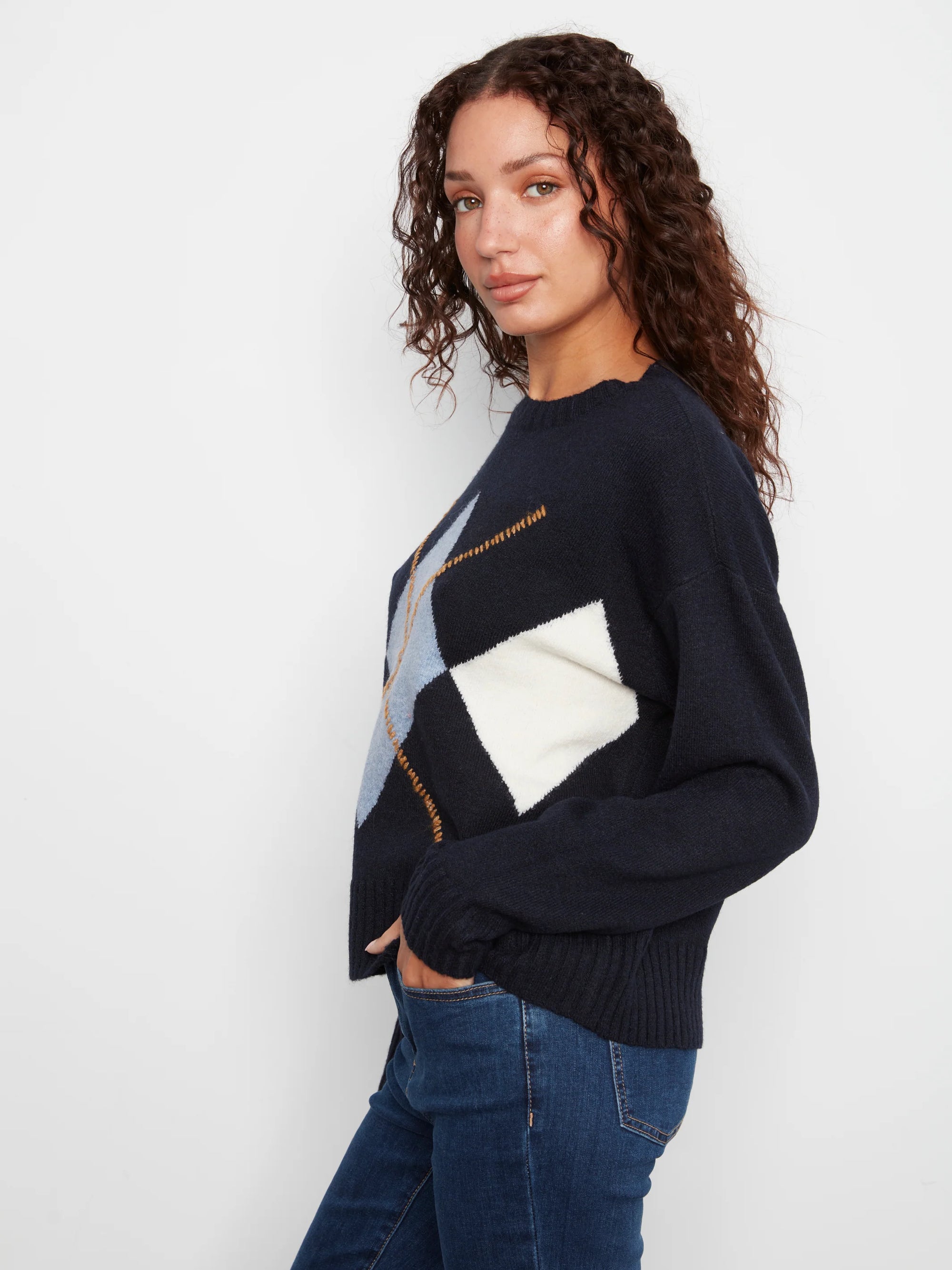 CREW NECK SWEATER | ARGYLE