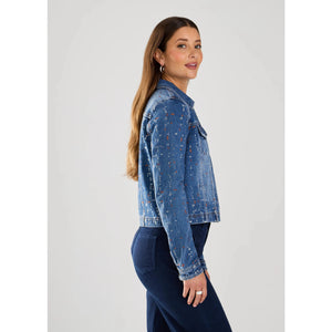 CROP DENIM JACKET-Jackets & Sweaters-FRENCH DRESSING JEANS-Coriander