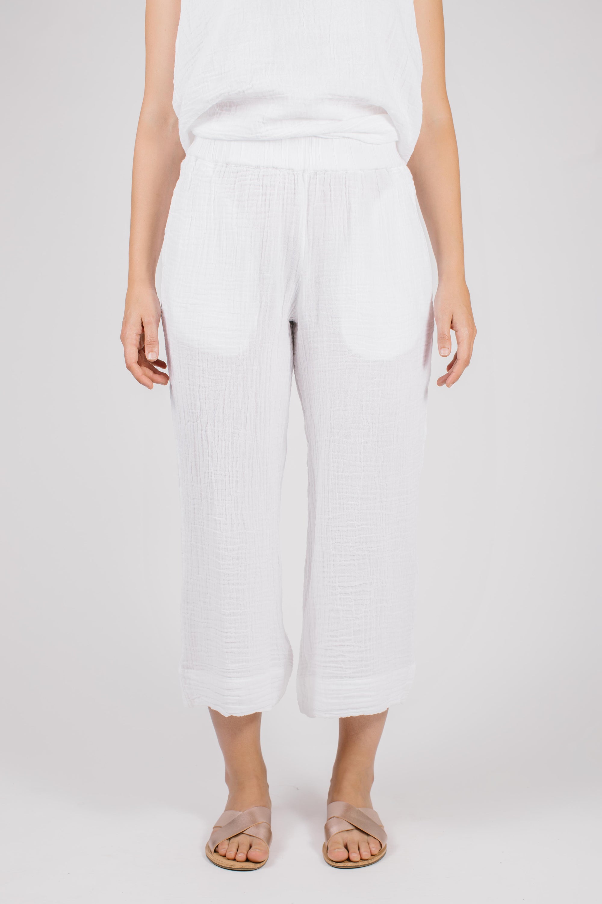 CROP PANT | REYANA-Bottom-SHANNON PASSERO STORE-SMALL-WHITE-Coriander