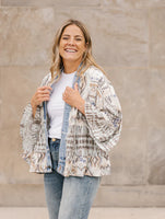 CROPPED KIMONO CARDI | TIFFANY-Jackets & Sweaters-SHANNON PASSERO-ONE-LIQUID PRINT-Coriander