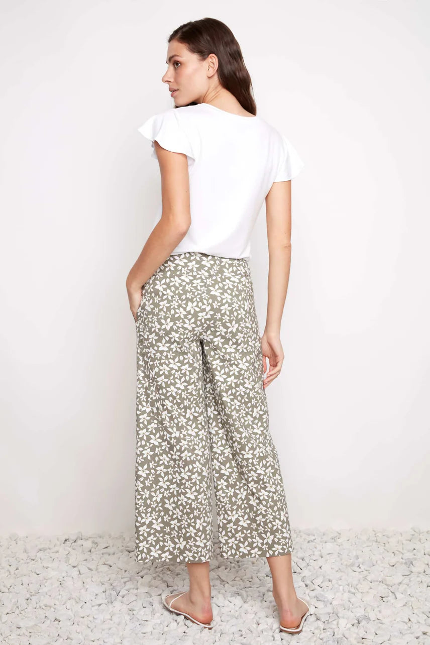 CROPPED WIDE LEG PANT | DAISY TECHNO-Bottoms-UP!-Coriander