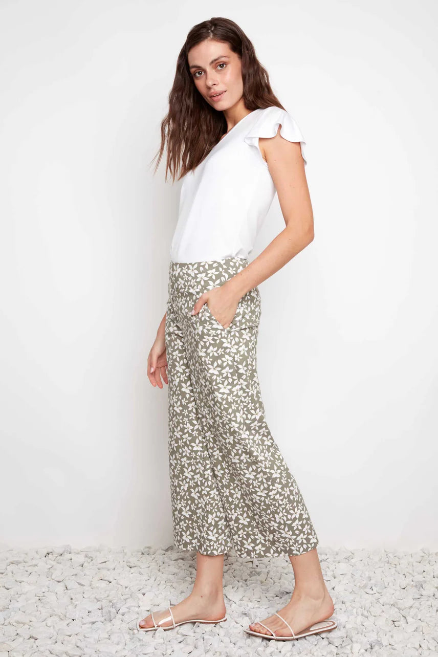 CROPPED WIDE LEG PANT | DAISY TECHNO-Bottoms-UP!-Coriander