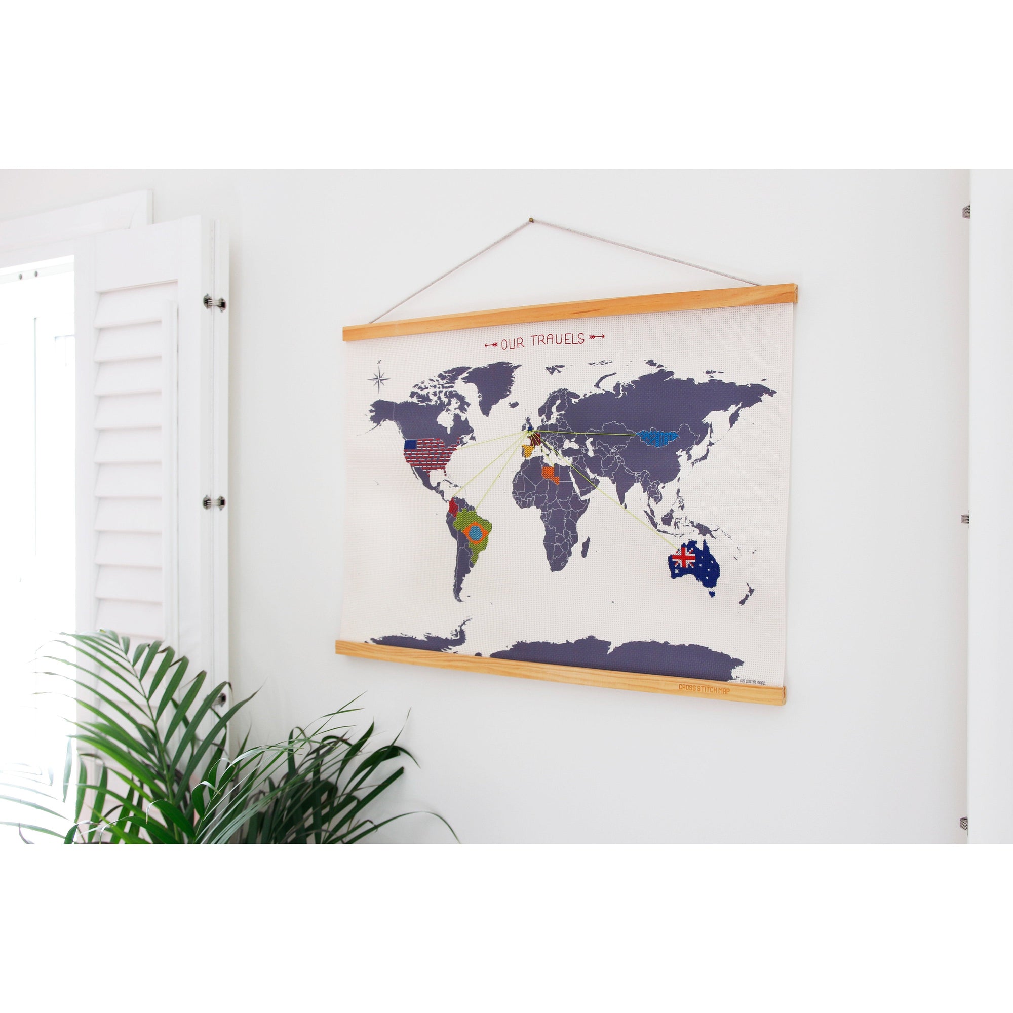 CROSS STITCH MAP-Home-SUCK UK-Coriander