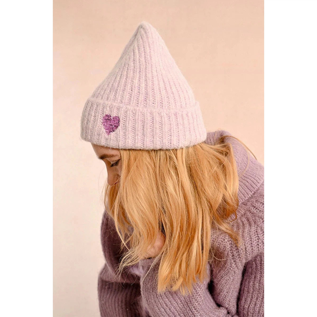 CUFFED BEANIE-Accessories-MOLLY BRACKEN-ONE-Pink-Coriander