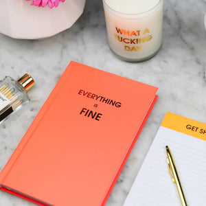 DAILY JOURNAL | EVERYTHING IS FINE-Books & Stationery-CHEZ GAGNE-Coriander
