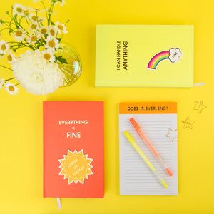 DAILY JOURNAL | EVERYTHING IS FINE-Books & Stationery-CHEZ GAGNE-Coriander