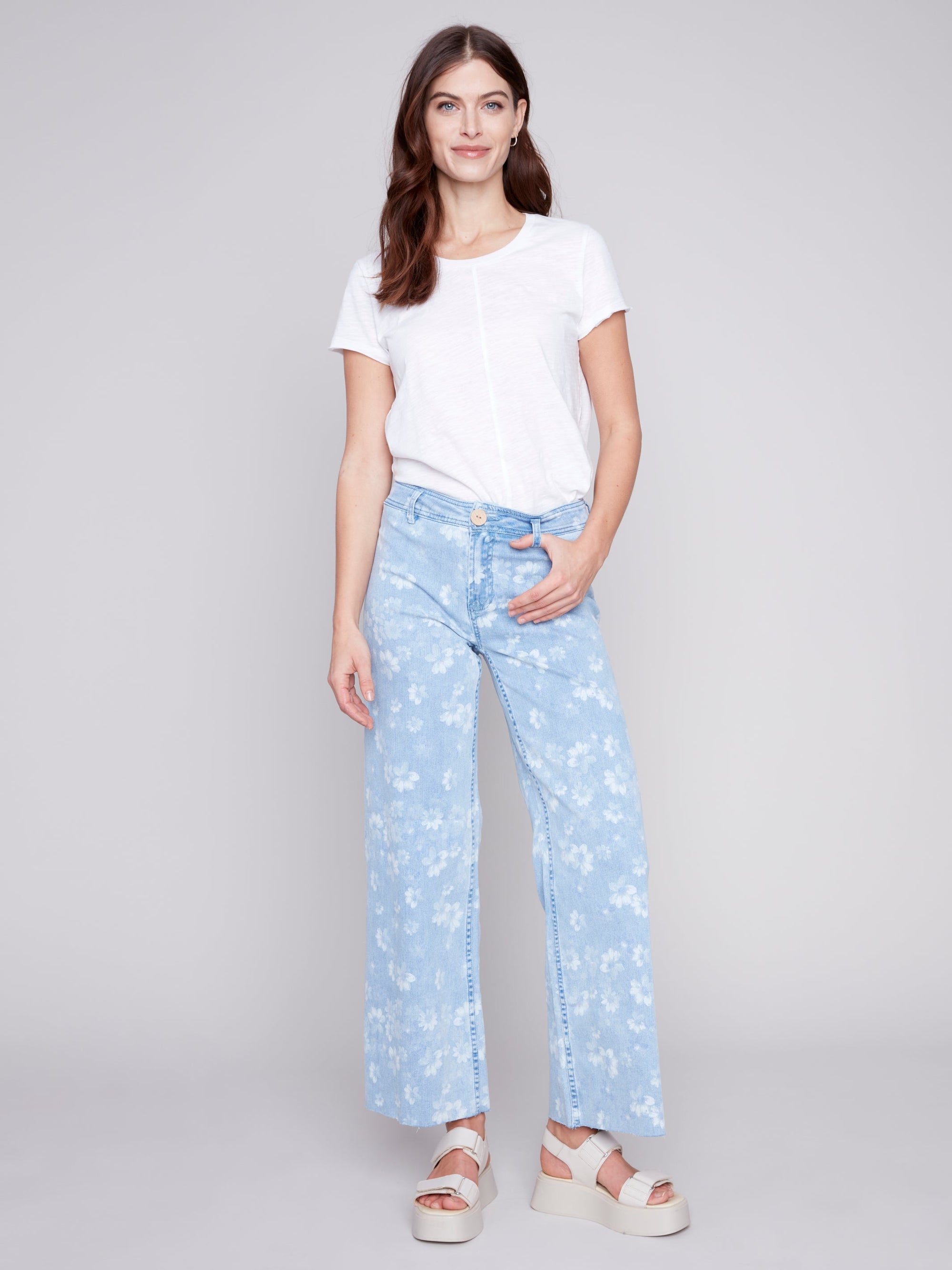 DAISY WIDE LEG PANT-Bottoms-CHARLIE B-Coriander