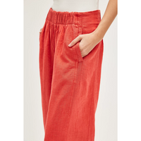 DAYS END LINEN PULL ON PANT | POPPY RED-Bottom-FREE PEOPLE-SMALL-POPPY RED-Coriander