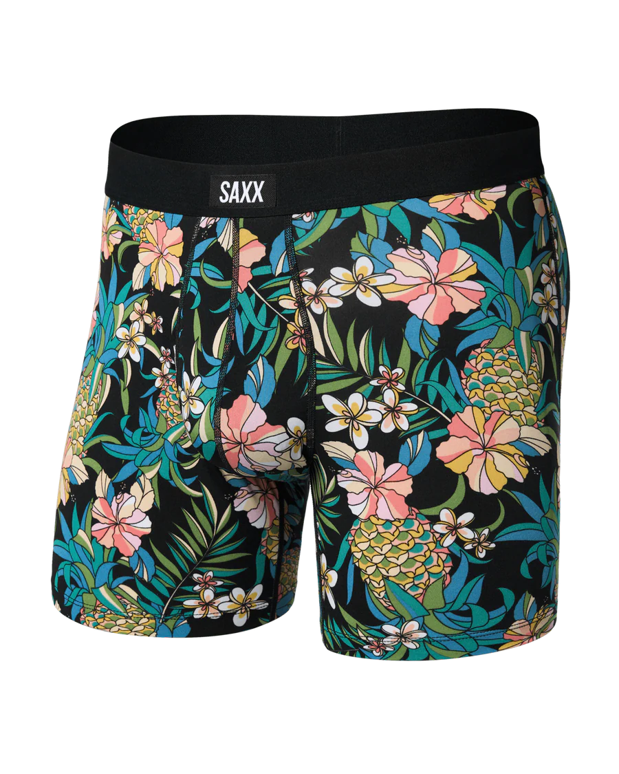 DAYTRIPPER BOXER BRIEF | PINEAPPLE FIELD-BLACK-Intimates-SAXX-Coriander