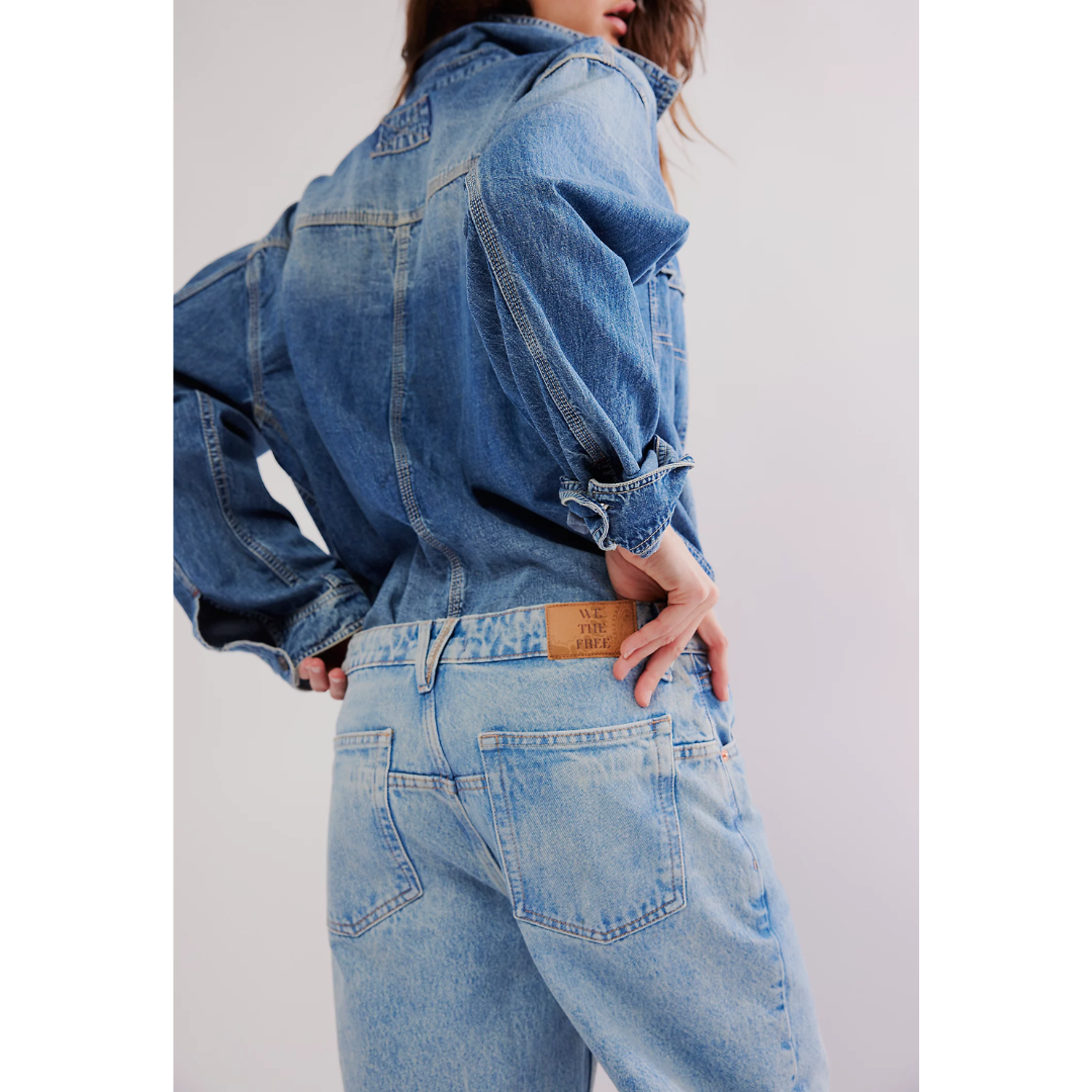 DEEP TRANCE DROPPED BOYFRIEND JEANS-Denim-FREE PEOPLE-Coriander