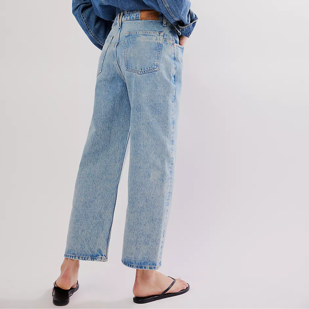 DEEP TRANCE DROPPED BOYFRIEND JEANS-Denim-FREE PEOPLE-Coriander