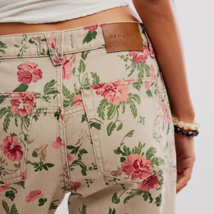 DEEP TRANCE PRINTED JEANS-Denim-FREE PEOPLE-26-WALLPAPER FLORAL-Coriander